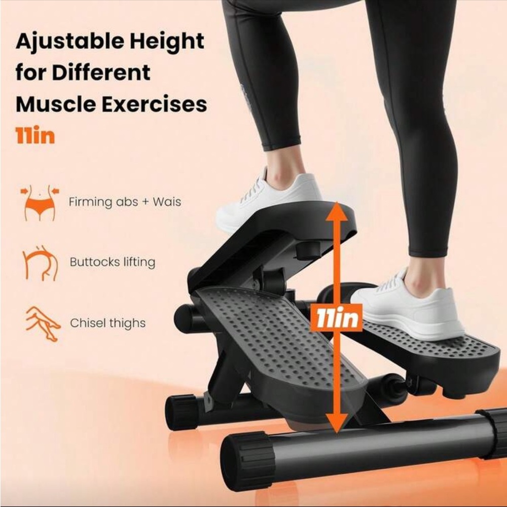 Adjustable Black Stepper for Muscle Exercises heavy duty NIB